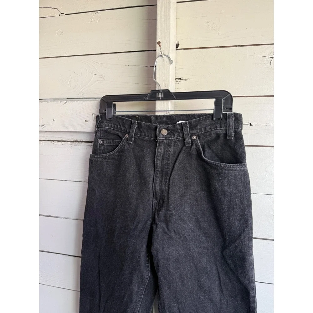 Vintage Levis 550 Orange Tab Black Jeans Made in USA Relaxed Tapered 32x34 Mens